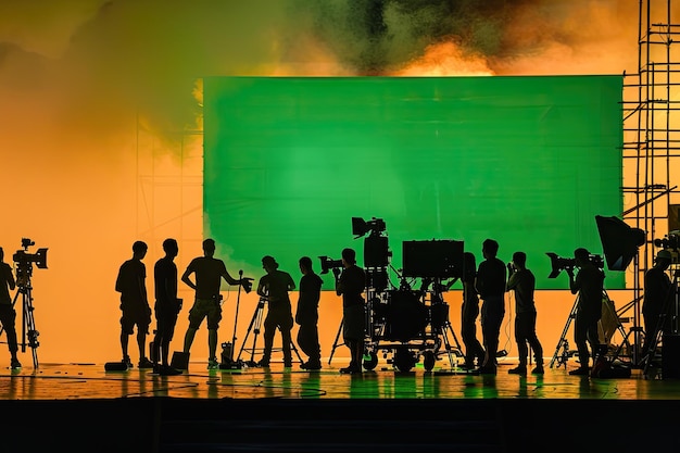 Film production office with schedules and planning documents